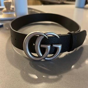 Gunmetal Gucci belt